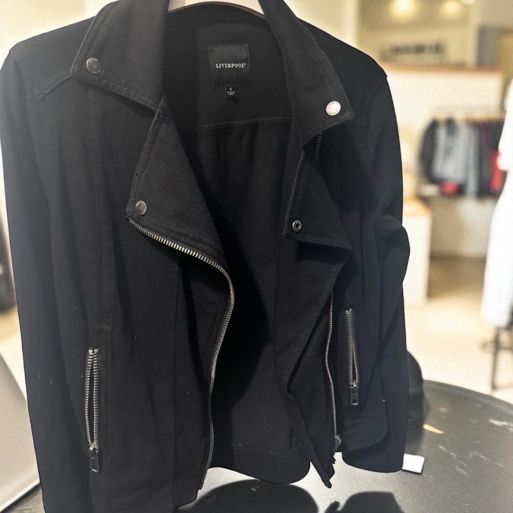 Liverpool Black Biker Jacket